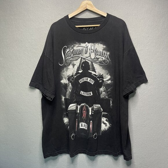 David Gonzales Art Ride or Die Stairway to Heaven T-Shirt Mens Size 3XL - Picture 1 of 5